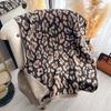 Leopard Print Jacquard Imitation Cashmere Scarf Women'S Short Fringed High-End Shawl