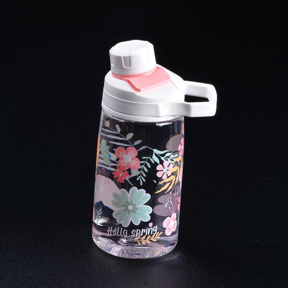 Tritan Large Capacity Portable Sports Water Bottle with Straw - Stylish Plastic Cup for Adults.