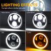 New 4pcs 5.75" Inch LED Round Headlight Upgrade HI/LO Beam for Peterbilt 349 359 for Yamaha Grizzly Twizy Datsun 620 Jaguar