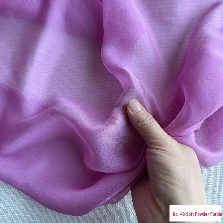 Chiffon di Vera Seta Largo 6 mm: Tessuto di Seta di Gelso Trasparente per Foulard, Vestiti Estivi e Abiti da Sera