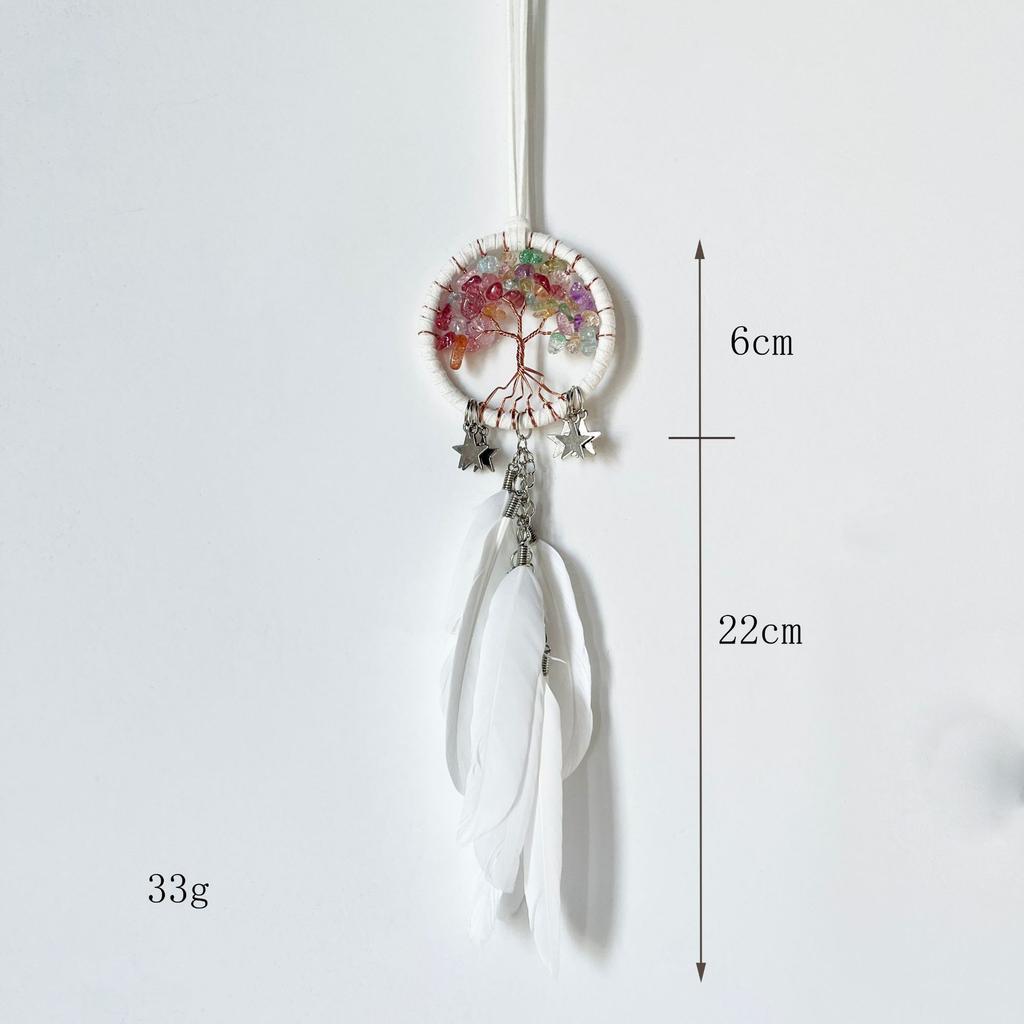 Decorative Tree of Life Dream Chasing Car Pendant Decorative Creative Car Accessories Feather Pendant