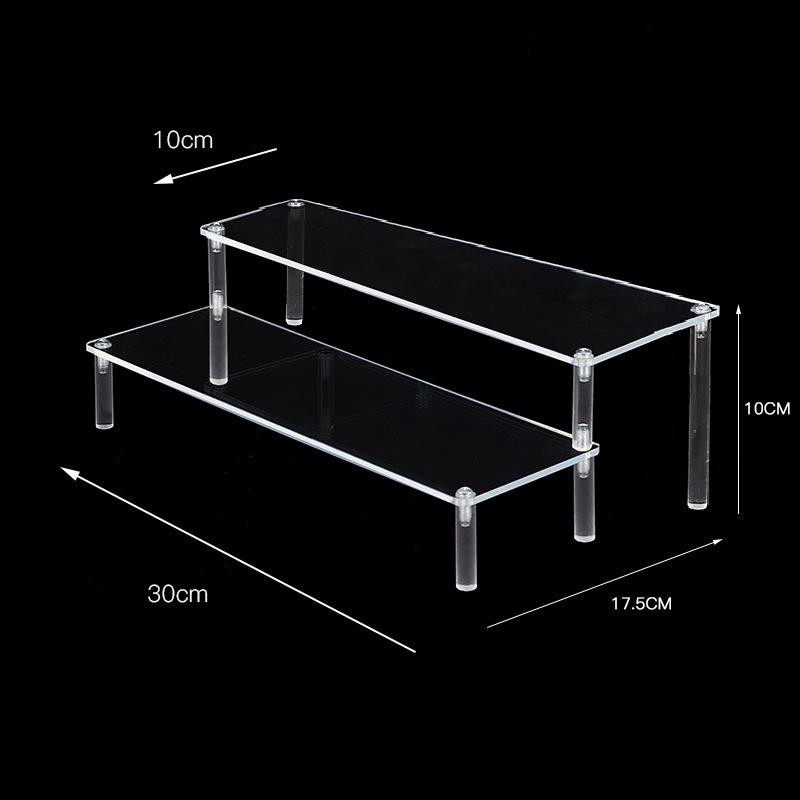 Clear Acrylic Tiered Display Stand for Figurines, Dolls & Jewelry