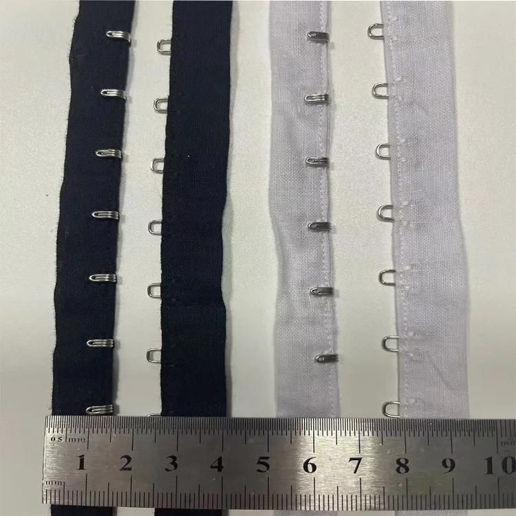 Cloth 3cm 4yards36meter Wide Cotton Fabric Blackwhite Eyes Hook Webbing Buckle Clips For Dress Garment Accessories