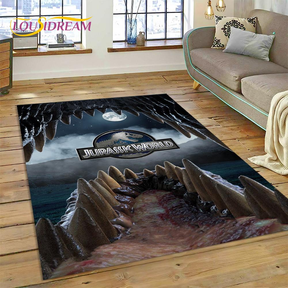 Tappeto Tappeto Tappetino Decorativo Antiscivolo per Soggiorno Camera da Letto, Tappetino per Porta, Decorazione per Divano, Tappeto Cartoon 3D Dinosauro Parco Giurassico Dino