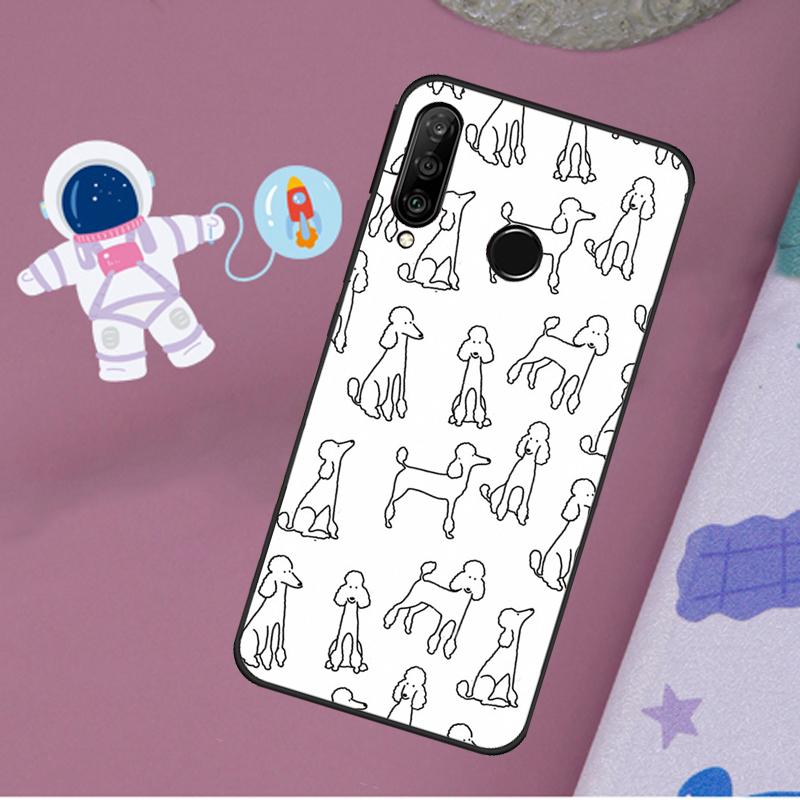Poodle Dog Cartoon For Huawei Nova 5T 9 10 SE 7i 8i 11i 12i Y60 Y61 Y70 Y72 Y73 Y90 Y91 P20 P40 P30 Lite Case