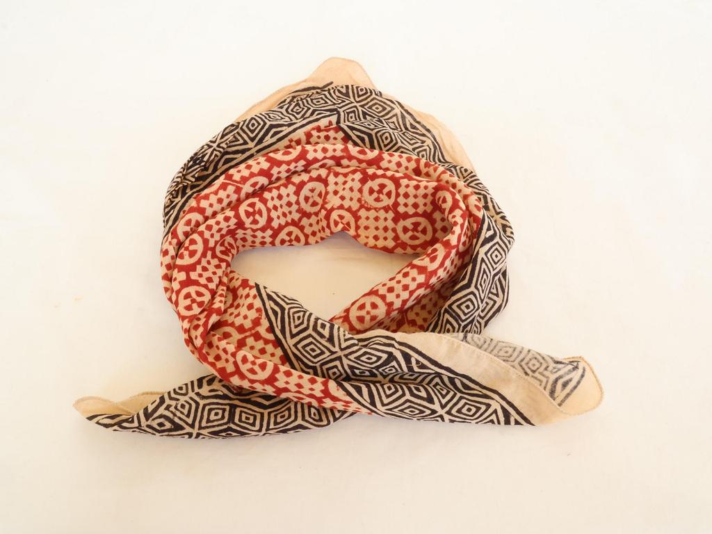 Organic Cotton Bandana Set: Hand Block Print Paisley Scarf