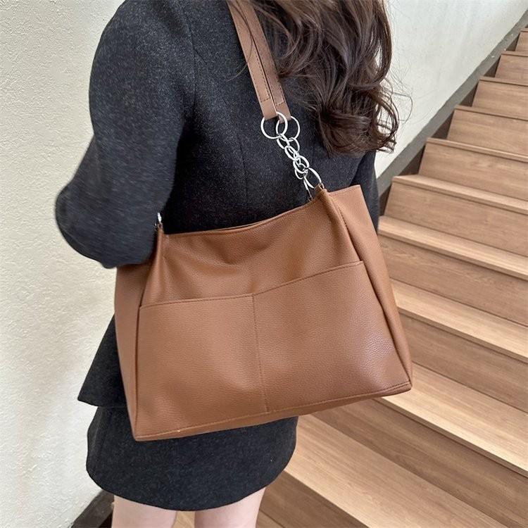 Stylish Large Capacity Casual Tote Bag For Women In Solid Colors Perfect For Commuting