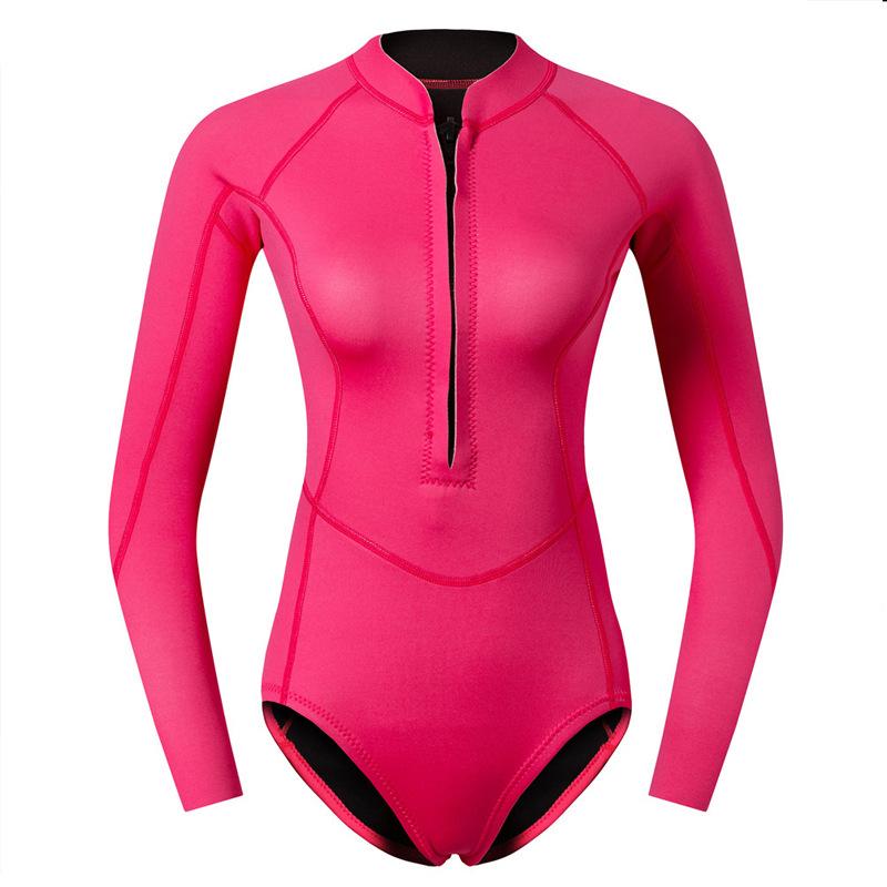 

2Mm Wetsuit Women S Wetsuit One-Piece Swimsuit Surfing Snorkeling Deep Diving Sun Protection Jellyfish Suit Bikini Outdoor M