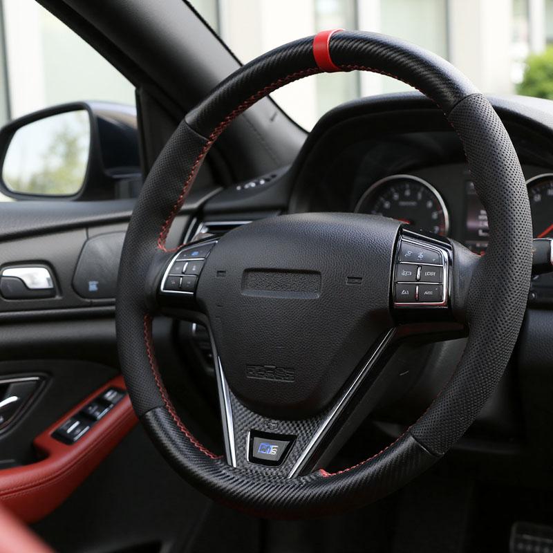 2026 Hot For Volkswagen VW High-End Carbon Fiber Car Steering Wheel Cover Soft Durable Artificial Leather Universal Luxury Autom