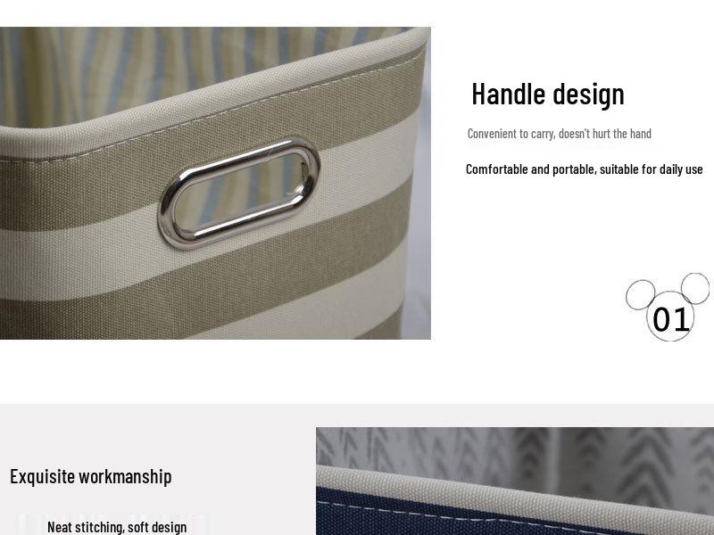 Simple Modern Canvas Desktop Storage Basket