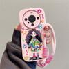 Full Coverage Shockproof Silicone Phone Case Mate 60 50 Cartoon Style Lucky Girl Design With Optional Lanyard