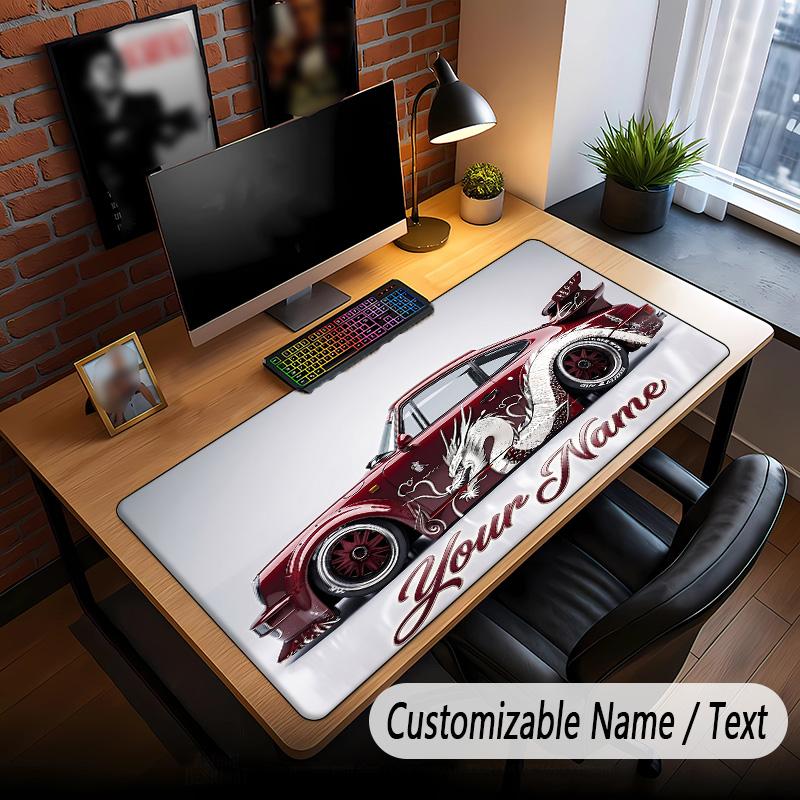 Tema de Corrida de Carros Mouse Pad Personalizado com Nome Texto Personalizado Tapete de Mesa Para Escritório Decoração de Casa