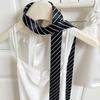 2000s Striped Skinny Necktie Classical Narrow Design Multiuse Tie Waistband Nylon Fashion Accessory For Women Men Unisex