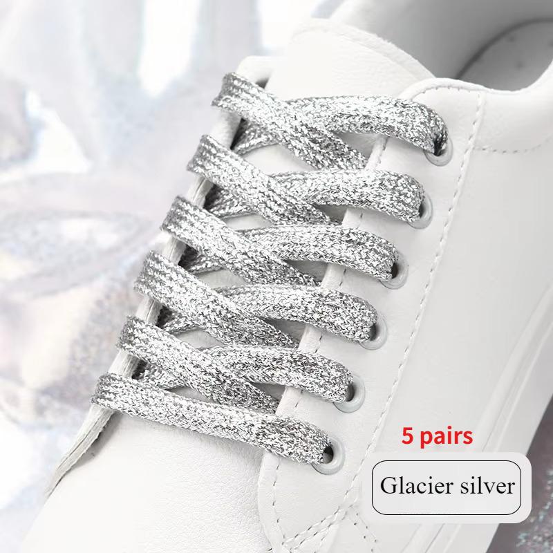 19 colors shiny gold and silver colorful bright shoelaces 100-140 cm sneakers shoelaces boots laces shoelaces string