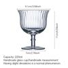 CRISON INF05 Vertical Striped Crystal Glass for Cocktails Home Use - Elegant Glassware for Mixed Drinks And Beverages