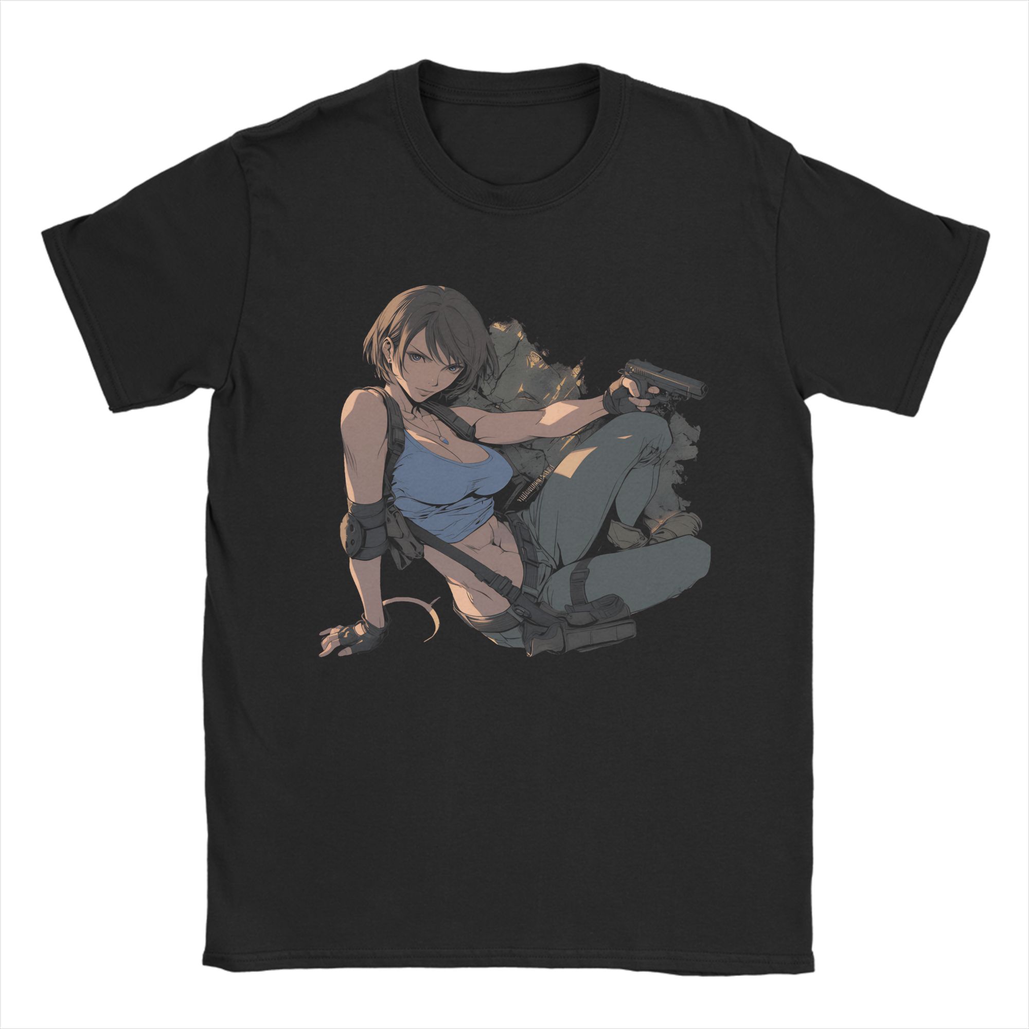 Jill Valentine TShirt Trendy Cool T Shirts Short Sleeves Vintage Tshirt Summer Pure Cotton Comfortable 4XL 5XL 6XL Top Tees S