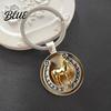 Horseshoe Pendant Retro Horse Keychain And with Keyring Inside