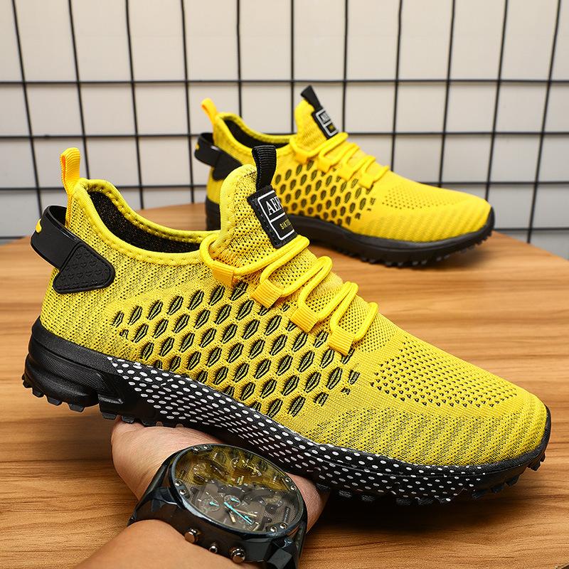 2025 Mesh Men's Casual Sneakers Summer Lightweight Breathable Tennis Shoes New Fashion Lace-up Soft-soled Running Shoes Tênis