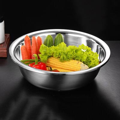 30 cm Durchmesser Edelstahl Metall verdickt Salat Kochbecken Haushalt Ei schlagen Backen Küche Utensil Becken einfach zu reinigen