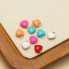 20pcs Stainless Steel Enamel Small 8mm Heart Charms Pendants for DIY Jewelry Necklace Findings Bracelet Supplies Earrings Making
