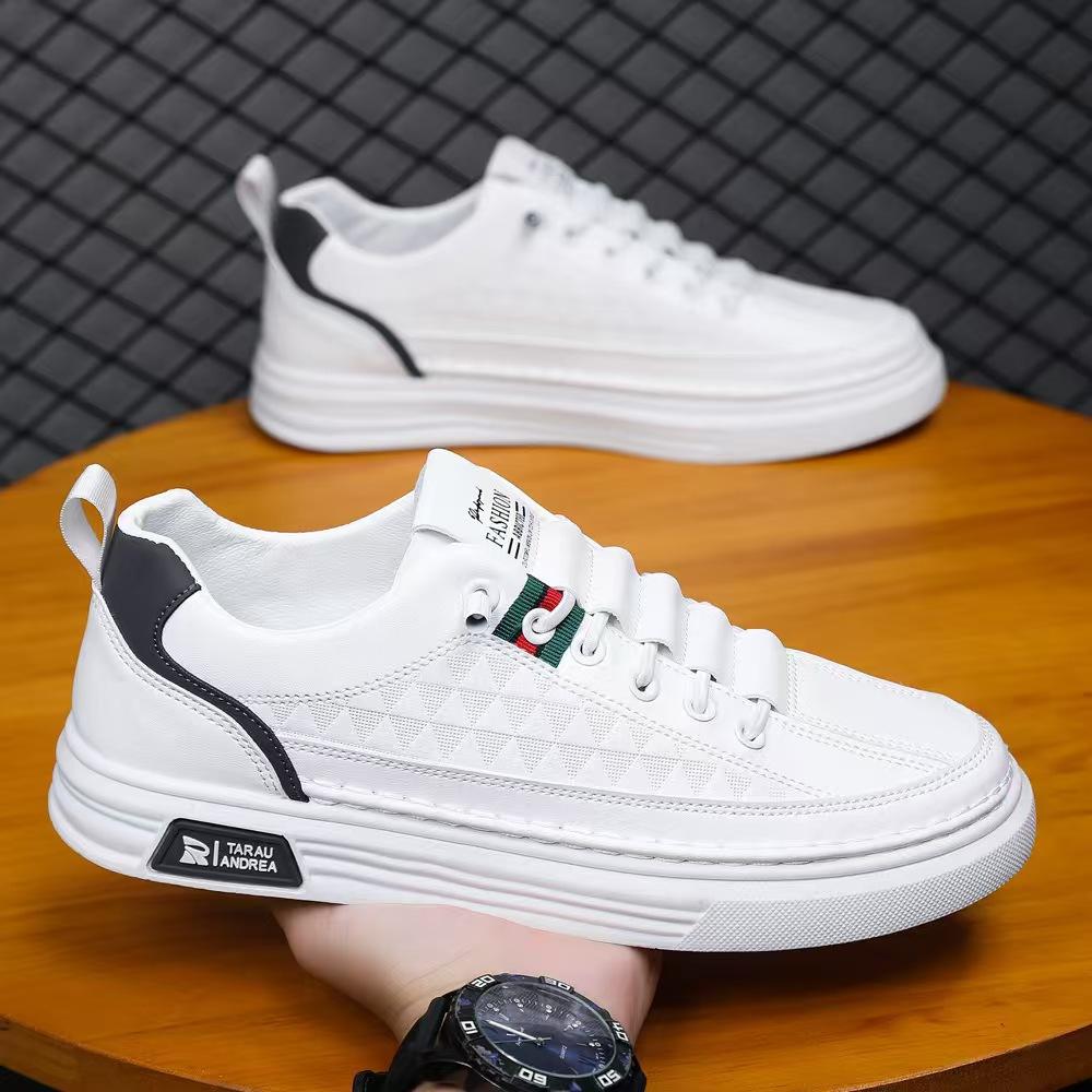 New Men's Shoes White Shoes Trendy and Versatile Fashionable Men's Breathable and Non-slip Casual Men's Shoes