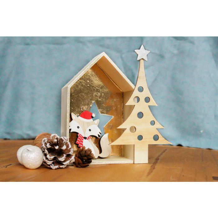 Openwork Wooden Fir Tree Assorted Sizes 3 Pieces