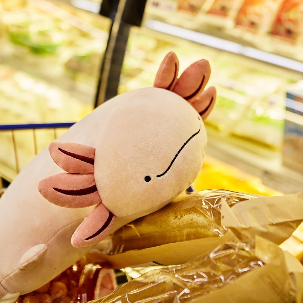 Lindo juguete de peluche de salamandra Axolochi Axolotl, muñeco de peluche  suave Ambystoma Mexicanum, almohada de animal de peluche, cojín, regalo  para niña y bebé para el hogar comprar a buen precio —, image size:1000x1000