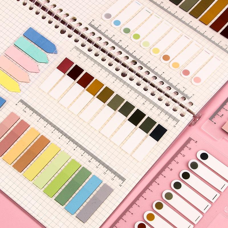 200 Stück bunte Haftnotizen, Index, Haftnotizen, Planungserinnerung, Notizen, Notizblock, Etikettenaufkleber, Lesezeichen, Notizblock, Schulbürobedarf