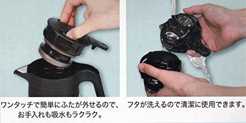 Pearl Metal Tabletop Pot, 1.5L, Stainless Steel, Heat and Cold Insulation, Satin Finish, Easy Opening and Closing, HB-3473