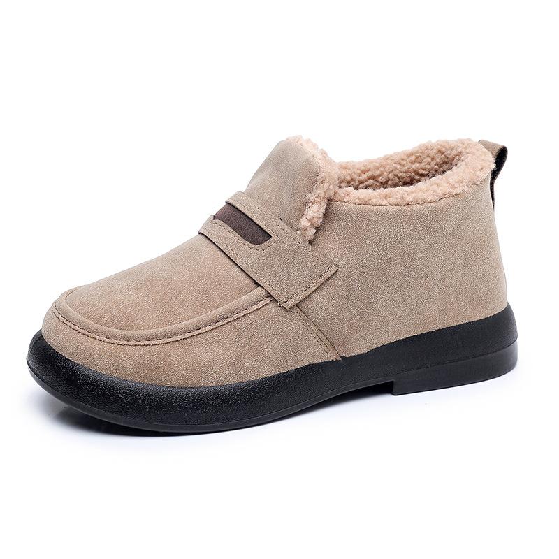 Women's Snow Boots Moccasins Soft Loafers Women's Winter Casual Warm Short Comfort Shoes