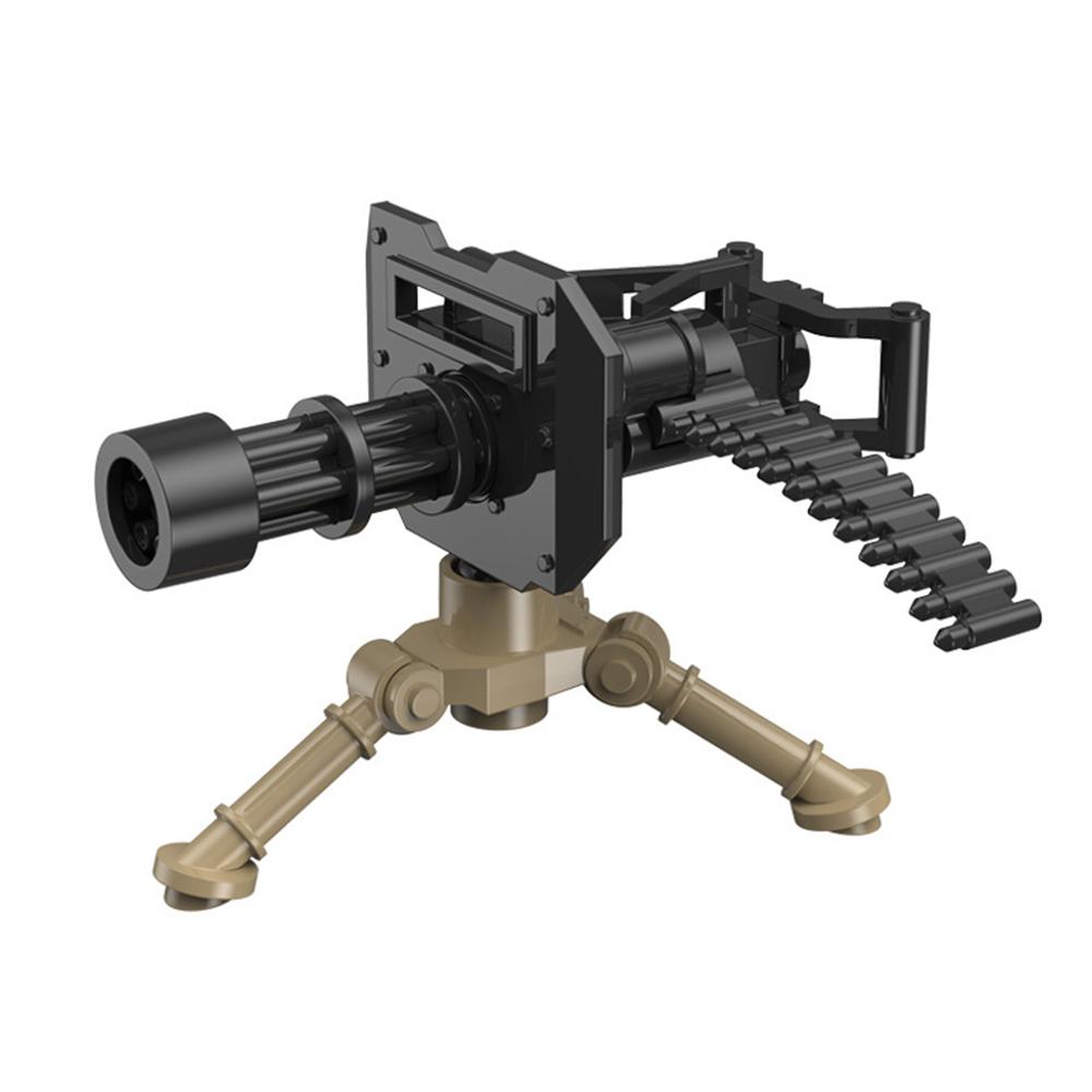 WW2 MOC-Military Building Blocks, Solider Figures, Weapons Machine Guns, Bricks Accessories, RPG Gatling, NSV Mortar, Halloween