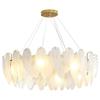 Postmodern Minimalist Feather Glass Chandelier for Living Room, Master Bedroom, or Dining Area