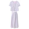Sancai Plus Size Casual Blouse & Skirt Set