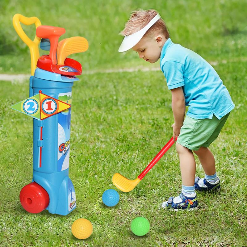 Toddler Golf Set Children Minigolf Play Sport Game Practice Indoor And Outdoor Sports Fitness Ball Outdoor Toys For Boys Girls