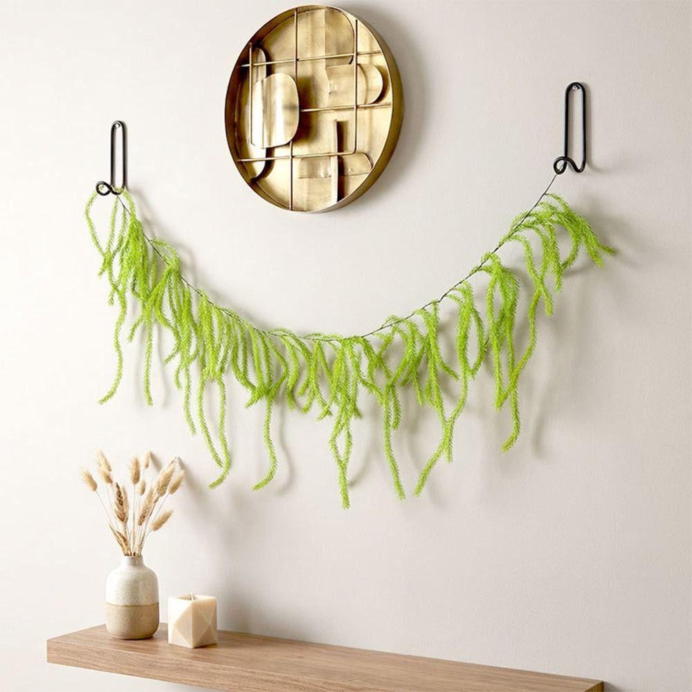 Creative Green Artificial Plant Vine 190cm Plastic Lifelike Leaves Vine Photo Props Ornament Plant Wall Wedding Arch