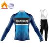 2026 Personalized Customized Team Winter Cycling Jersey Set Mountain Bike Warm Cycling Set Long Sleeves Thermal Fleece Bike Clothing