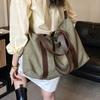 New Large Capacity Canvas Shoulder Bag Versatile Texture Crossbody Bag for Women Casual Commuter Tote College Student Class Bag