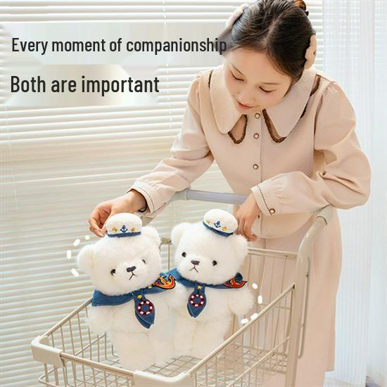 Navy Veteran Bear Plush Toy - Cute Little Bear Doll Birthday Gift Souvenir