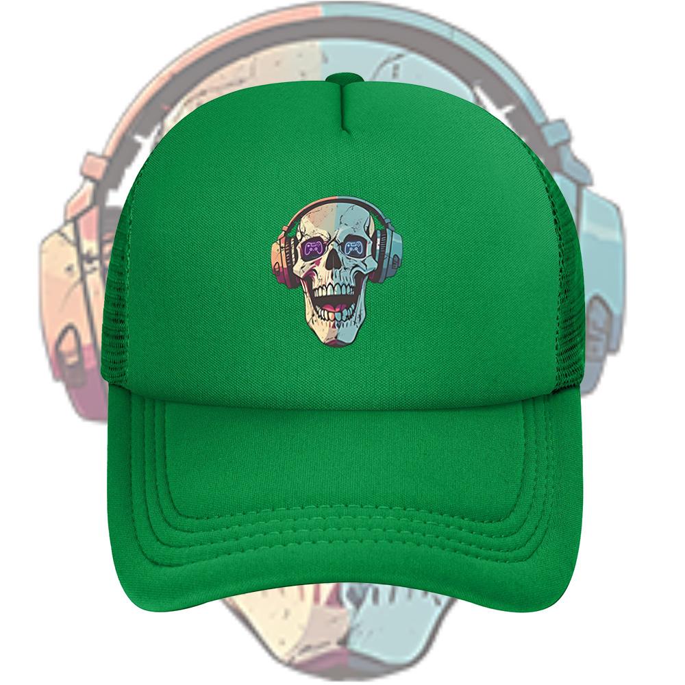 Skull Gaming Headphones Controller Design Baseball Cap Anime Graphic Hats Adult Unisex Women Sports Outdoor