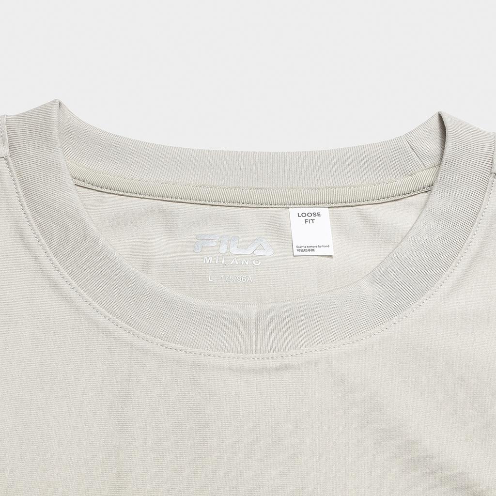 Men's FILA MILANO T-Shirts Men's Feather Gray Crew Neck Moderate