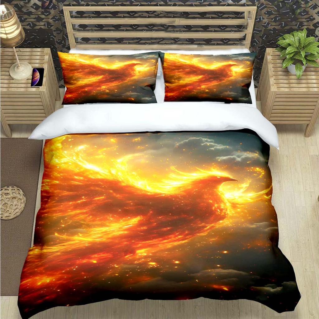 3D Popular Mythical Beast Phoenix Print Bedding Sets Bed Supplies Set  Comforter Set  Teens Girls Cartoon Twin Single Kid Gift