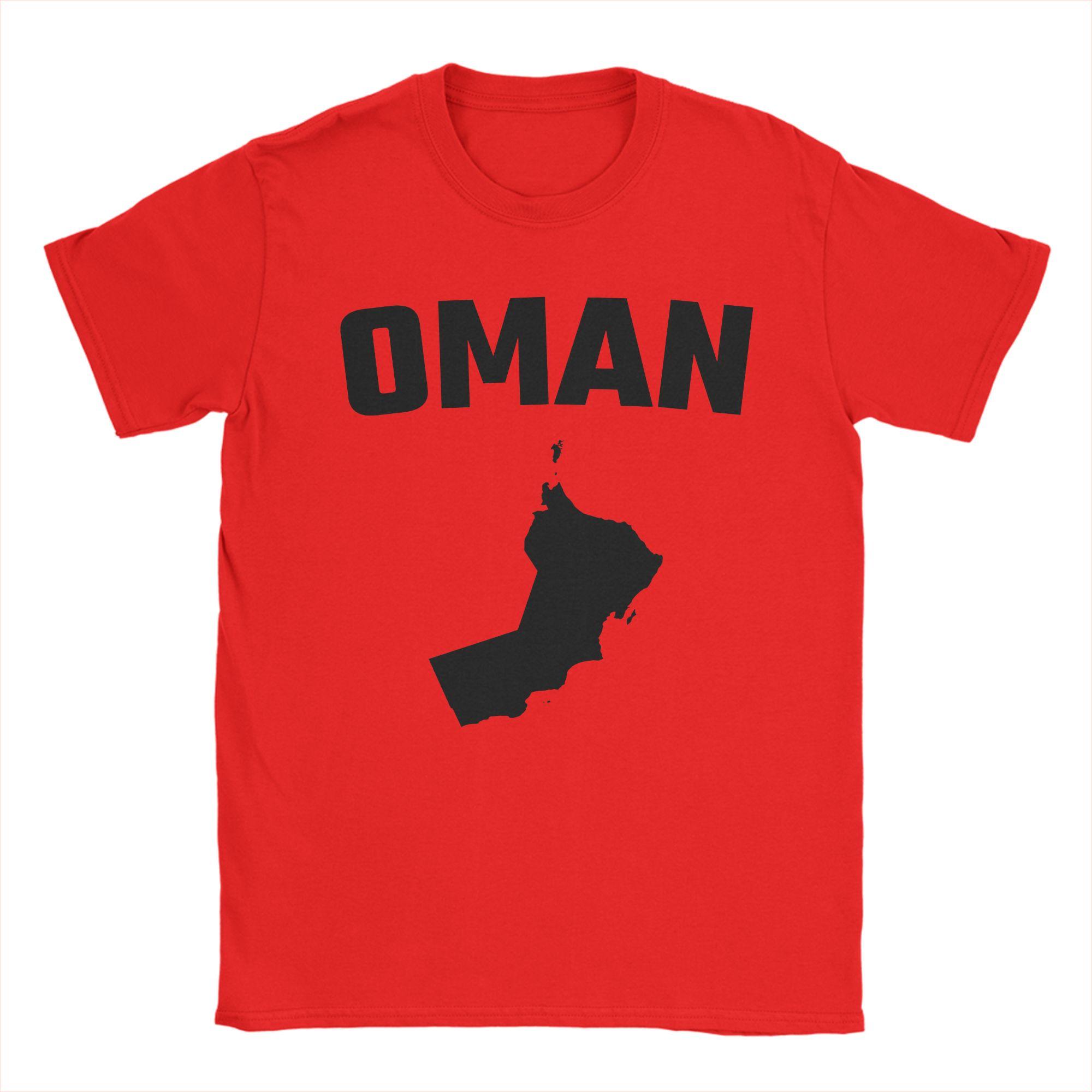 Oversized TShirt Summer Oman Map Silhouette T Shirts Modern Minimalist Oman Pride Cotton Tee Shirt for Men Short Sleeve Tops S