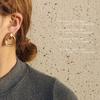 earrings @matte S-needle Korean simple geometric knot earrings ins tide stud earrings cold wind earrings