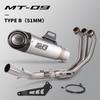 Motorcycle Exhaust Escape Slip On For MT09 MT-09 Tracer 9 900 GT XSR900 2020-2023 Front Link Pipe 51mm Muffler