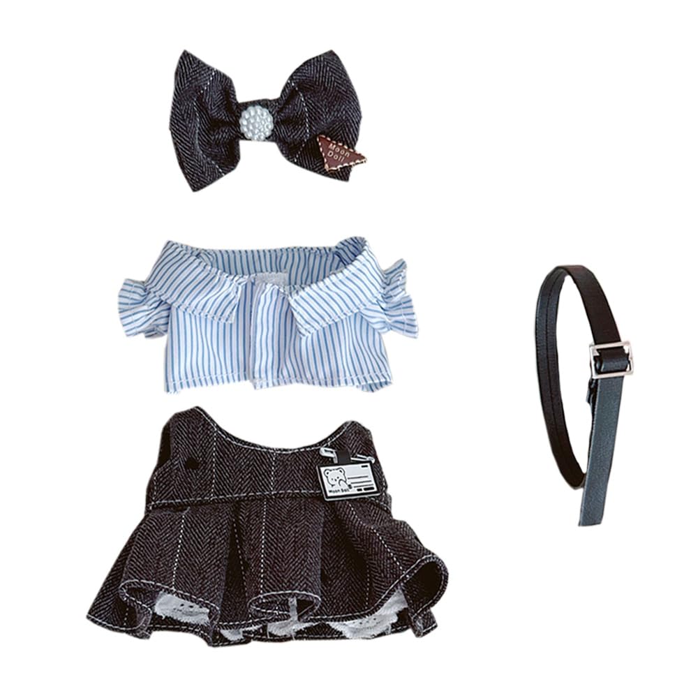 

niannyyhouse Doll Clothes Uniform, Boys and Girls College Uniforms, for 10-15cm Dolls, Dress-up Outfit (Gray-2)