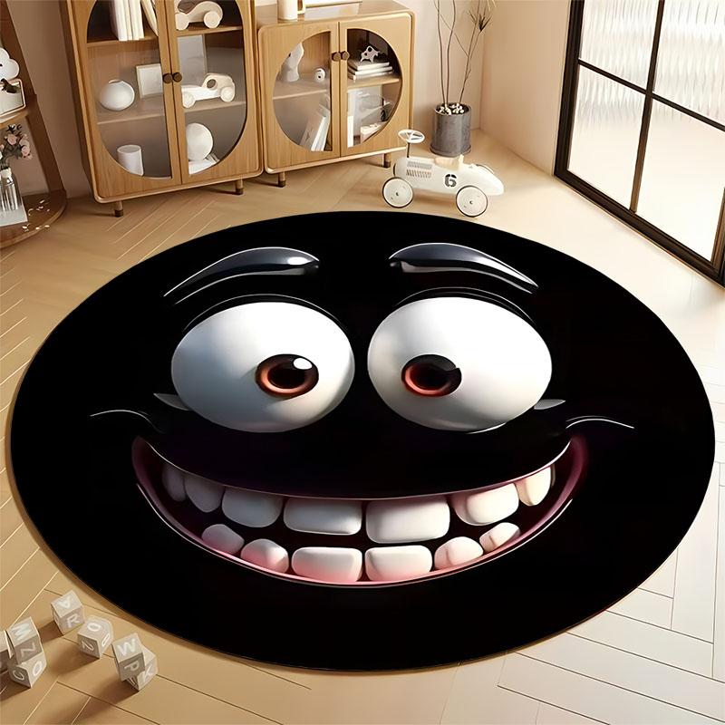 

Smiley Face Round Carpet for Playful Spaces round carpet for home sofa bedroom, gift Diameter 60cm