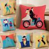 Illustration by DDawid Ryski Pillow Case Silky Elegant Comfort Sofa Bed Invisible Zipper