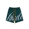American Streetwear RHUDE Letter Knit Shorts Loose Fit Casual Hip Hop Style