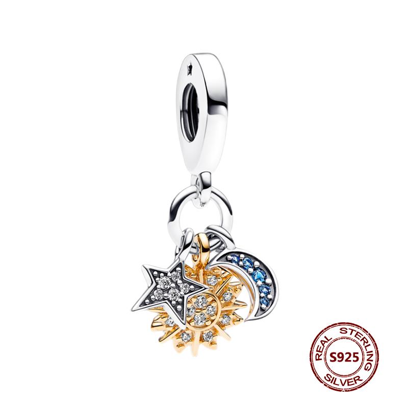 Charms camaleonte adatti a braccialetti originali alla moda in argento 925 con zircone, perlina a forma di polpo e tartaruga, ciondolo a forma di farfalla e lucciola, fai da te per realizzare gioielli