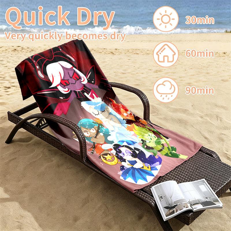 Cookie Run Kingdom Beach towels also serve as bath towels summer essential a musthave for the outdoors the beach and the pool